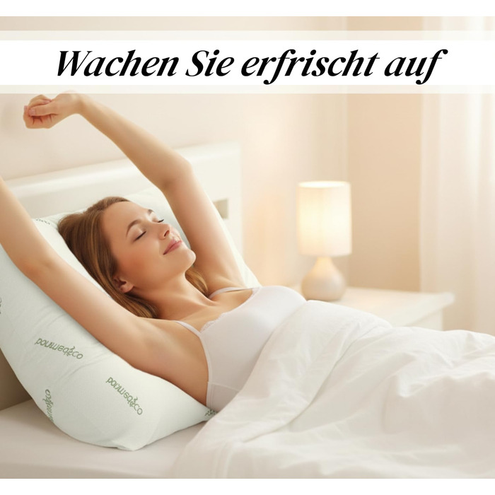 Ортопедична подушка для шиї bonmedico з піни з ефектом пам&39яті для болю в шиї та покращення положення сну 68x40x12 см для сну на спині та на боці чохол, який можна прати, гіпоалергенна Supreme 12 см