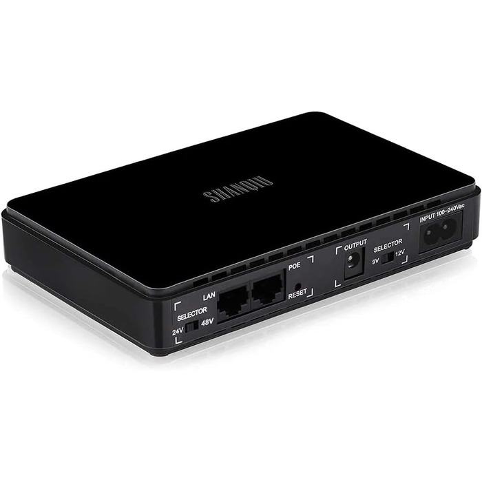 Міні ДБЖ з гігабітним POE для роутера, модему, камери спостереження, вхід змінного струму вихід 5В USB 9В/12В DC 24В/48В POE (1000