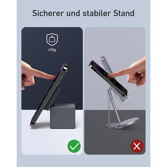 В-1 Cube з зарядною станцією MagSafe, бездротовим зарядним пристроєм для iPhone на 15 Вт, індуктивною зарядною станцією для Apple