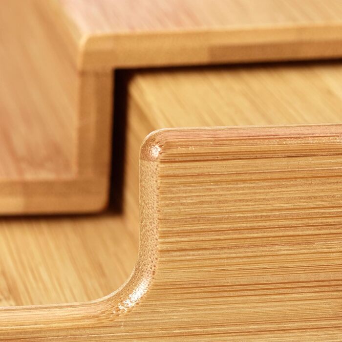 Бамбукова полиця для спецій Relaxdays, 4 полиці, висувна, натуральний вигляд, вологостійка, ВШХ 138,5x28 см, натуральний колір