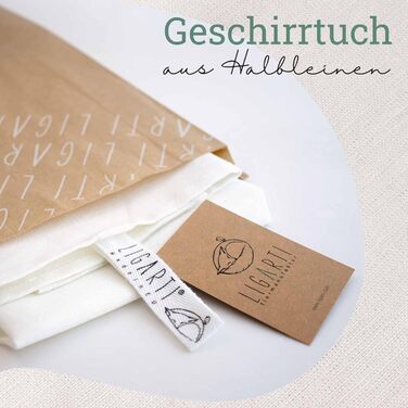 Чайний рушник напівльняний (зроблено в ЄС) I Дизайнерський кухонний рушник 50x70 см I OEKO-TEX I Серветки для посуду Chipseichhoer