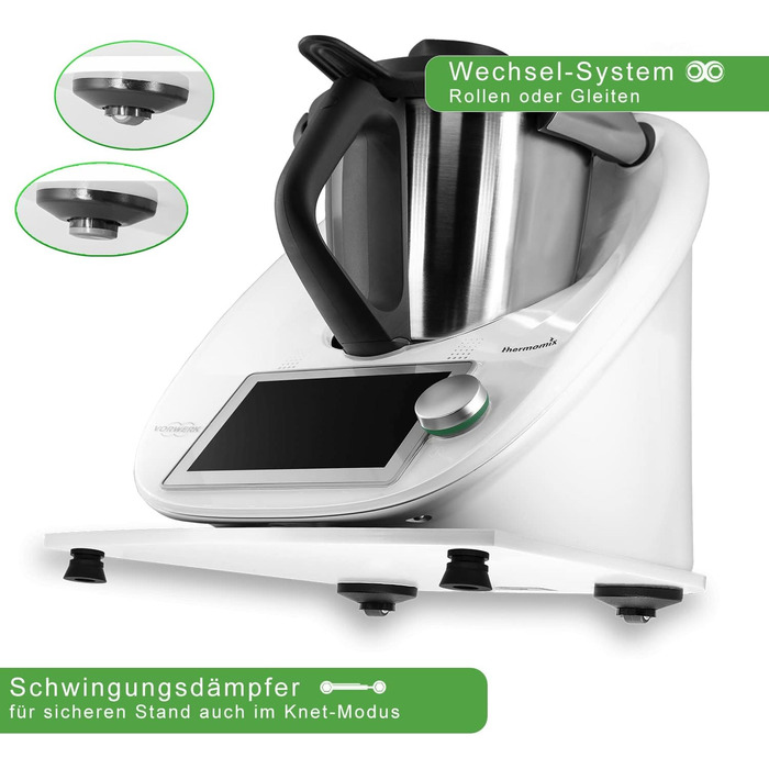 Ковзаюча дошка Coolina Premium для Thermomix - підходить для TM5, TM6 & TM31 - Високоякісний планер - виготовлений з акрилу - білий