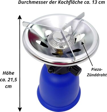 Газова плита з 10 газовими картриджами та п&39єзорозпалом для газових картриджів вагою 190 г, що проколюються, EN417, газова кемпінгова плита, кемпінгова плита з газовим картриджем 1 конфорка, міні-газова плита, газова плита, газова плита, кемпінгова плит