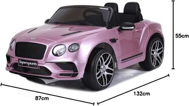 Дитячий електромобіль FINOOS Bentley Continental 12V 2-місний дитячий автомобіль з пультом дистанційного керування, від 1 до 6 рок