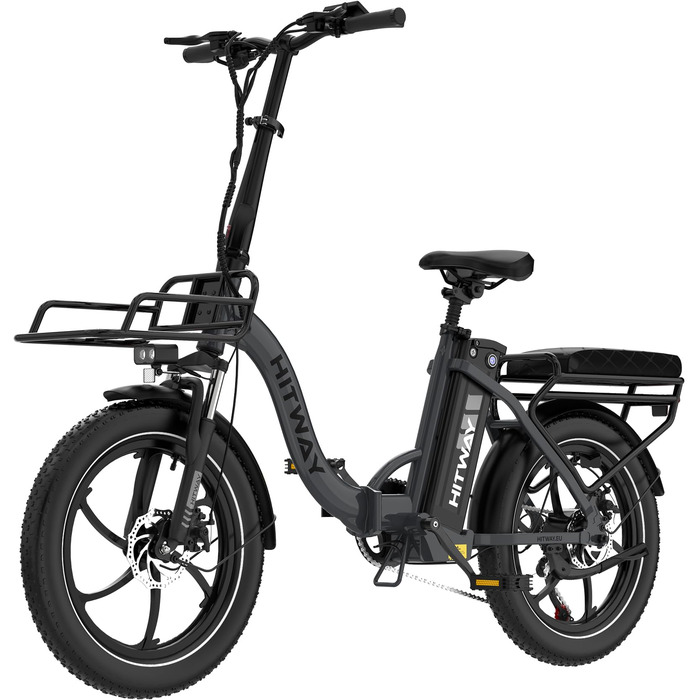 Електричний велосипед HITWAY E Bike BK6SL1-36V15.6Ah з двигуном 250 Вт, 20-дюймовий, запас ходу 70-150 км, 7 швидкостей, керування через додаток, складаний, водонепроникний педелецький велосипед IP54 SILVER
