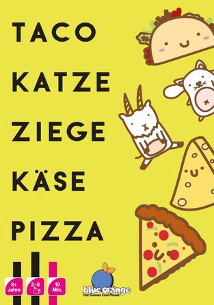 Піца тако з козячим сиром, гра для вечірок, карткова гра, 2-8 гравців, вік 8, 10 хвилин, німецька мова