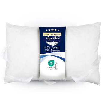 Пухова подушка ZOLLNER, 85 пір&39я, 15 пух, 40x60 см, біла 40 x 60 см