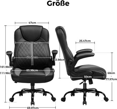 Ігрове крісло GTPLAYER з відкидними підлокітниками, крісло для відеоігор з функцією гойдання, ергономічне комп&39ютерне крісло з губкою високої щільності та регулюванням висоти (сіре)