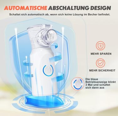 Інгалятор AU YAT для дорослих, портативний інгалятор, що перезаряджається, для дорослих і дітей, безшумний інгалятор для дітей, яскраво-білий