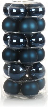 Різдвяні кульки 24 шт темно-сині com-four