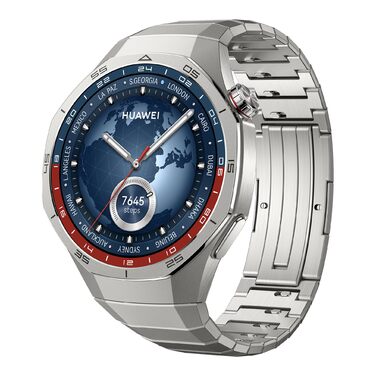 Розумний годинник HUAWEI Watch GT 5 Pro 46 мм, спортивні функції професійного рівня, відстеження здоров&39я, ЕКГ, час роботи від акумулятора до 14 днів, GPS, iOS та Android, 6 місяців розширеної гарантії, Titanium 46mm GT 5 Pro