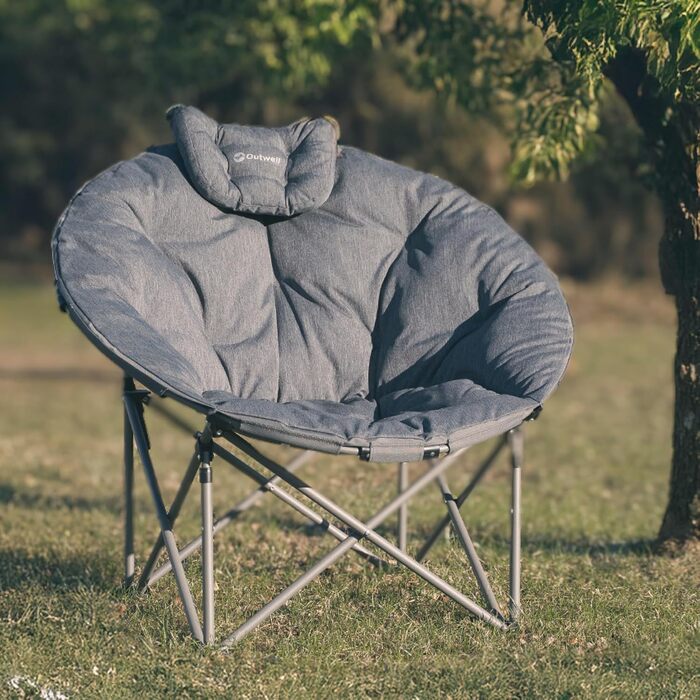Крісло Outwell Moon, м&39яке, сірого кольору, з м&39якою оббивкою, Kentucky Lake