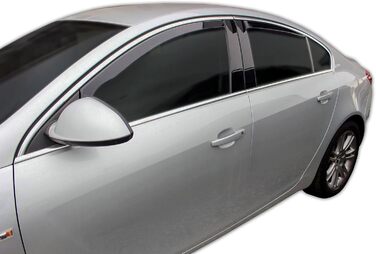 АВТОМОБІЛЬНИЙ СКАУТТ GP Wind Deflector Rain Deflector підходить для Insignia A Седан, хетчбек 2008-2016, чорний, тонований, комплект з 4 шт. , аеродинамічний