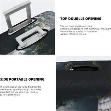 Чохол для валізи Міський пейзаж BAFAFA, еластичний захист від подряпин та пилу, чорний, розмір 80