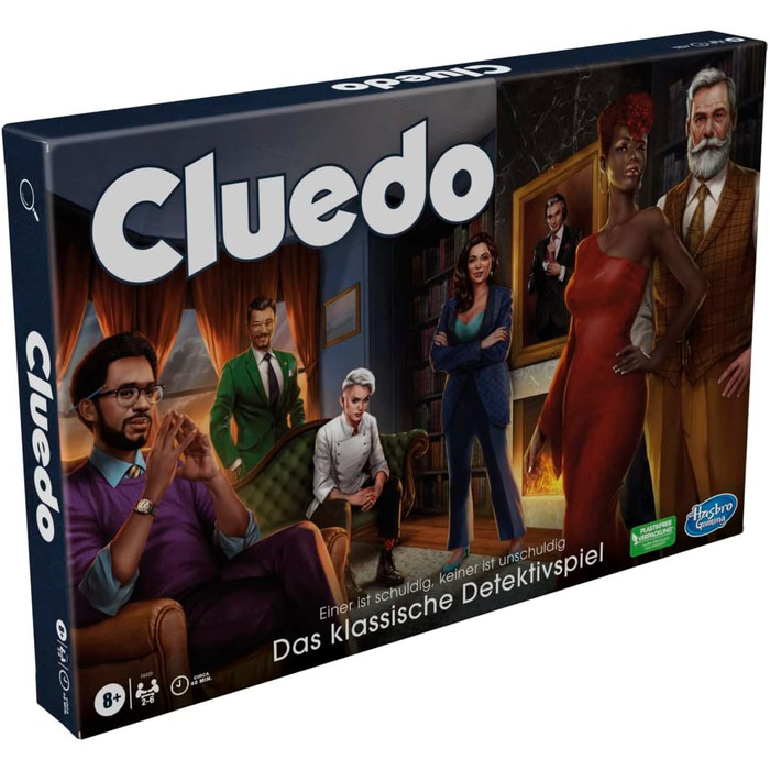 Настільна гра Hasbro Gaming Cluedo для дітей віком 8, перероблене Cluedo для 2-6 гравців, детективна гра, сімейна гра для дітей та дорослих Classic Single