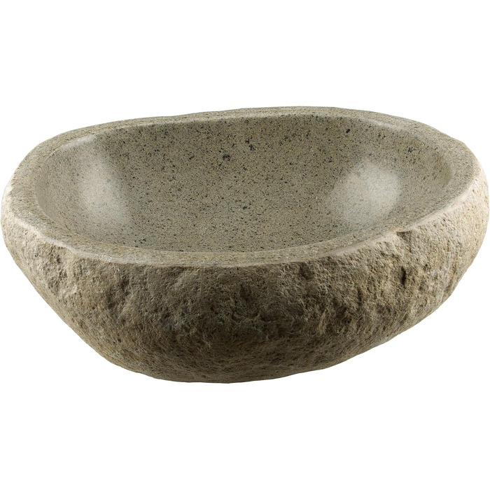 Ручний умивальник з натурального вулканічного каменю Андезит — 30 × (7–8) × 30 см, 9,5 кг