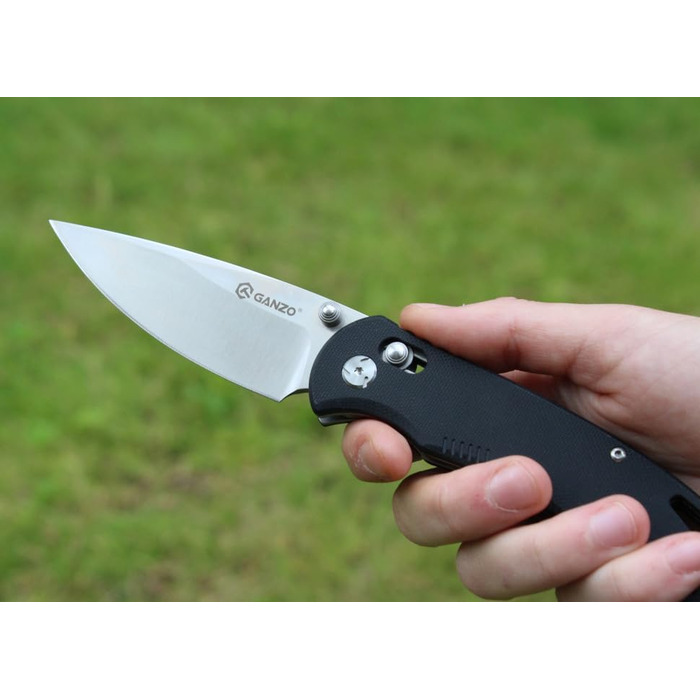 Ніж Ganzo G7531 Колір рукоятки чорний - Довжина клинка 8.9 см - Механізм замикання G-Lock - Сталь клинка нержавіюча сталь 440C