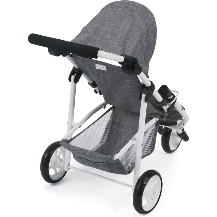 Лялькова коляска Лола, бігова коляска, ляльковий бігун, лялькова коляска, джинсовий сірий, 70 x 33 x 62 см, 2000 - 61276 -