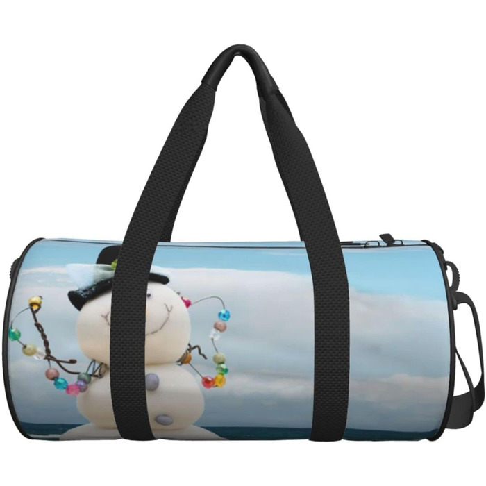 Дорожня сумка Сніговик на пляжі, спортивна сумка для чоловіків та жінок, сумка-мішок, спортивна сумка