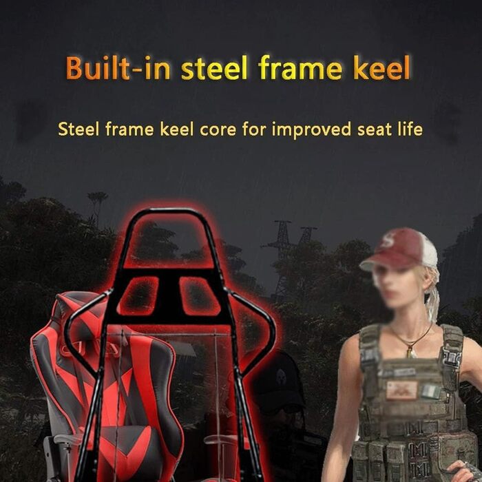 Ігрове крісло, крісло для кіберспорту, комп&39ютерне крісло, крісло для інтернет-кафе, вигнута рама, крісло з відкидною спинкою, обертове крісло, ігрове крісло