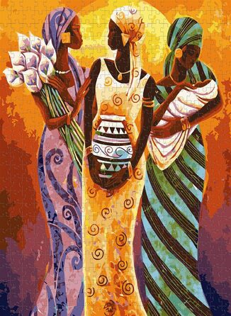 Пазл для дорослих на 8000 елементів Африканське мистецтво Пазл ТРИ жінки Ідеально підходить для розслаблення та медитації, навчаль