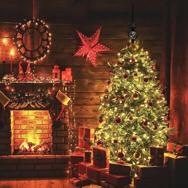 Скляна новорічна верхівка для ялинки 26 см чорна-золотиска Hukermoon