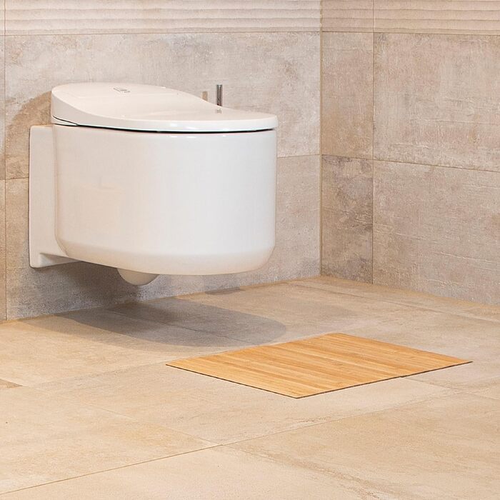 Бамбуковий килимок для ванної Lines в наборі 3, килимок для ванної, дерев'яний килимок, бамбуковий килимок, для ванної кімнати, не