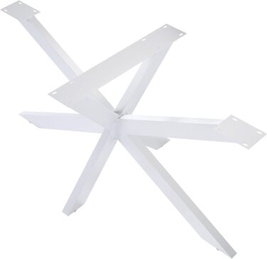 Ніжки для столу CLP Hardwick I Полозки для саморобних столів висотою 71 см I Каркас столу у формі зірки виготовлений зі сталі з порошковим покриттям, колір білий, розмір 150x78x71 см