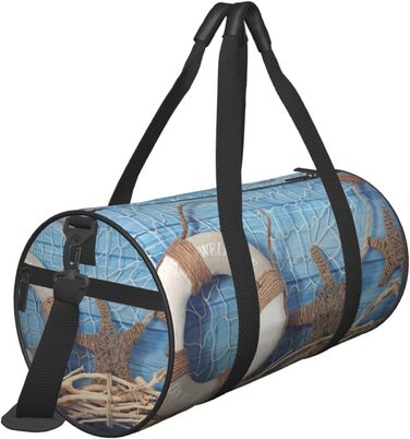 Дорожня сумка-циліндр з мушлевим принтом, спортивна сумка для чоловіків та жінок, сумка-мішок для пляжу та спорту