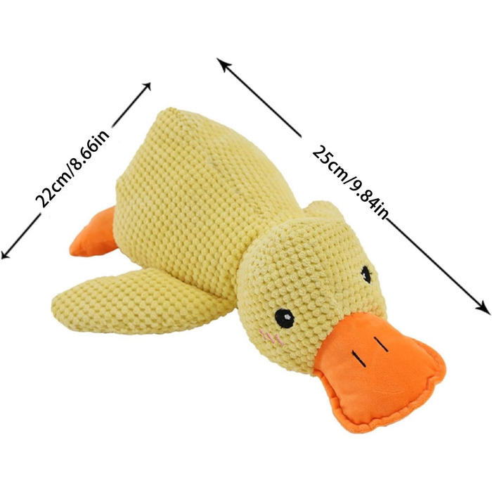 Заспокійлива качка для собак, іграшка для собак Calming Duck Іграшка Duck Toy for Calming Puppies - Duck, Soft Plush Dog Squeaky Toy for Chewing, Creative Plush Dog Toys for g