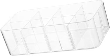 Органайзер для білизни, коробка для зберігання шкарпеток, 8 відділень, прозорий пластик, штабелюваний контейнер для дому, спальні, шафи, організації, матеріал PS, 270 x 130 x