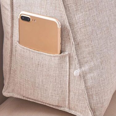 Подушка для спинки дивана, трикутна подушка для дивана, велика клиноподібна подушка для дивана, трикутна подушка для узголів&39я ліжка, подушка для читання з регульованою опорою для шиї, знімний чохол, який можна прати (6 x 45x45 см)