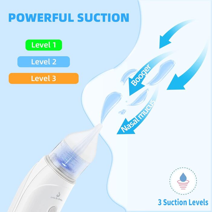 Назальний аспіратор Little Bo Baby силіконовий, синій