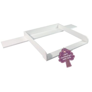 Накладка на пеленальний столик Puckdaddy Levi 160x80x10 см Білий МДФ Високоякісний накладка на пеленальний столик Сумісний з комодами Hemnes В комплекті кріплення для стіни Товщина дерева 2 см Білий панель 80Г x 159,5Ш x 10В см (10 шухляд)