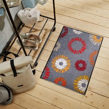 Килимок для дверей Erwin Mller Konz, килимок для збору бруду, килимок для очищення, теракота/сірий, розмір 75x120 см - нековзний, міцний, легко чиститься, підходить для підлоги з підігрівом. Терракота/сірий 75 x 120 см (прямокутний)