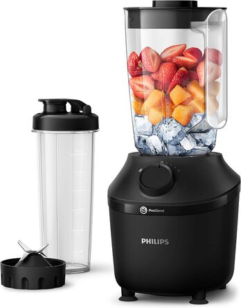 Міксер Philips HR2041/41 (450 Вт, технологія ProBlend, пластиковий контейнер 1,9 л, включно з пляшкою для води) чорний