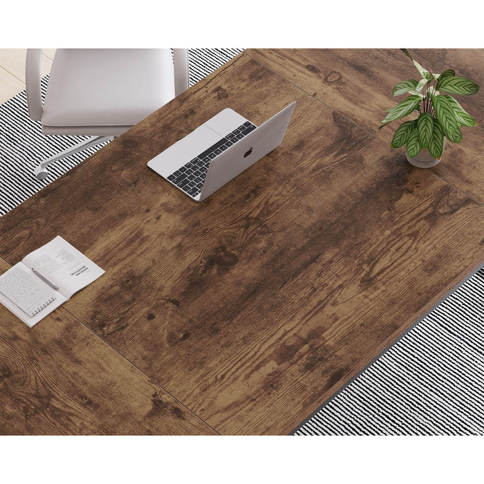 Письмовий стіл 180 см Сучасний великий комп&39ютерний стіл для домашнього офісу Дерев&39яний робочий стіл Комп&39ютерний стіл для письма в спальні Простий ігровий стіл для ПК Вінтажний коричнево-чорний 180 см Кантрі Коричневий