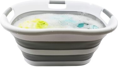 Складаний пластиковий кошик для білизни, 40 л, складаний висувний контейнер/органайзер для зберігання - переносна ванна для білизн