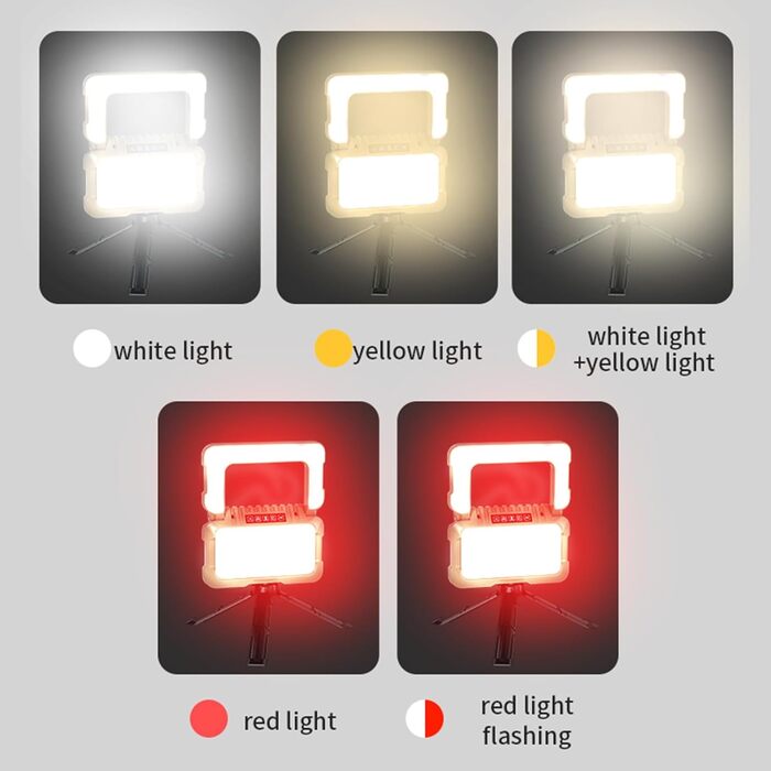 Телескопічний кемпінговий ліхтар LIXADA, акумуляторний світлодіодний багатофункціональний кемпінговий ліхтар ємністю 4800 мАг, портативний наметовий ліхтар зі штативом, водонепроникний, висувний, складаний, для піших прогулянок та подорожей (підтримує пов