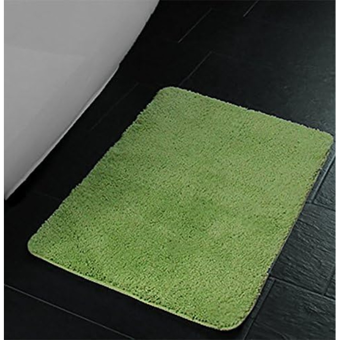 Килимки для ванної Brandsseller, комплект з 2 шт. , складається з килимка для ванної (приблизно 50/80 см) та килимка для туалету (приблизно 45/50 см) - Колір зелений. Комплект з 2 шт. приблизно 50 x 80 см / 45 x 50 см, зелений
