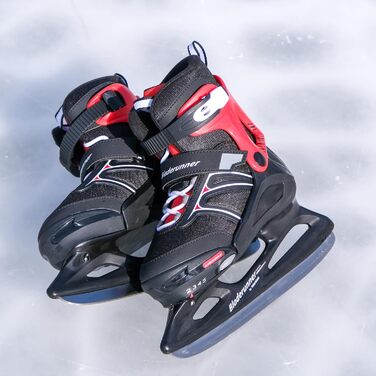 Ковзани Bladerunner Micro XT Ice з регулюванням розміру для хлопчиків, чорно-червоні, 32-37 (UK 01-04 / US 02-05)