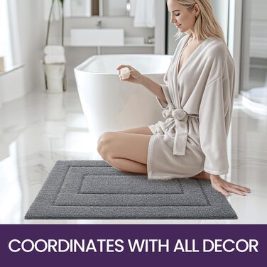 Килимок для ванної кімнати нековзний, м'який килимок для ванної кімнати водопоглинаючий килимок для ванни, який можна прати в маши