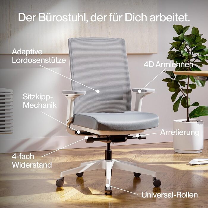 Активне офісне крісло матово-чорного кольору ПЕРЕМОЖЕЦЬ ТЕСТУ Ергономічне офісне крісло з функцією нахилу сидіння та адаптивною поперековою опорою Повністю регульоване офісне крісло для оптимального положення сидіння Обертове крісло матово-чорного кольору