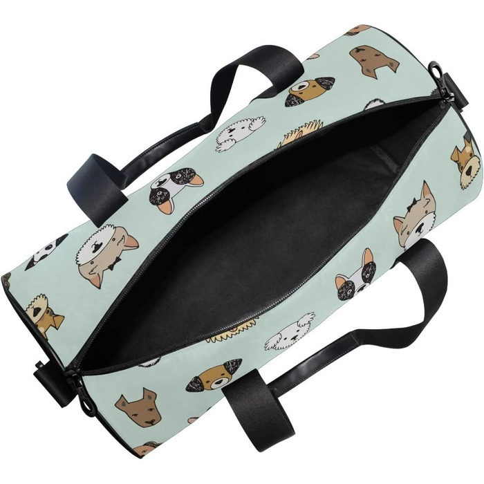 Спортивна сумка з кумедним малюнком песика та візерунками, з міцного канвасу, дорожня сумка, сумка для вихідних, валіза, жіноча та чоловіча сумка для спорту та подорожей