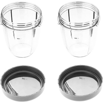 Кружка Hicello 2 x 18 унцій із змінною кришкою для міксера Nutribullet 600 Вт/900 Вт