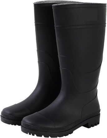 Чоловічі гумові чоботи, гумові чоботи для дощових днів на свіжому повітрі, водонепроникні гумові чоботи, нековзне захисне взуття, чорні, , розмір 40 EU