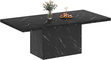 Чорний обідній стіл HSH, сучасний дерев&39яний кухонний стіл, великий стіл для 6-8 осіб, прямокутний дерев&39яний обідній стіл для дому, офісу, вітальні, чорний 180 см 180 x 80 x 76 см чорний