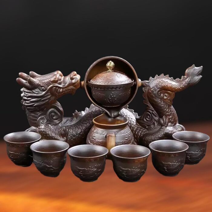 Напівавтоматичний набір для чайної церемонії Кунг-Фу з поворотним механізмом для декорування чайного столу