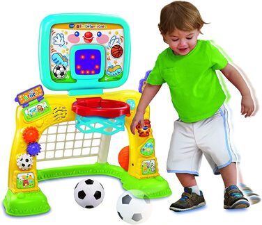 Спортивний центр VTech 3-в-1, дитяча інтерактивна іграшка з кольорами та звуками, навчальні ігри для дітей, навчання за допомогою