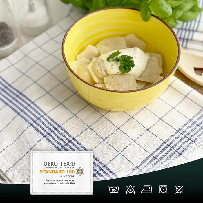 Набір ZOLLNER з 10 бавовняних чайних рушників розміром 50x70 см - суперпоглинаючі та міцні кухонні рушники - можна прати до 95C -